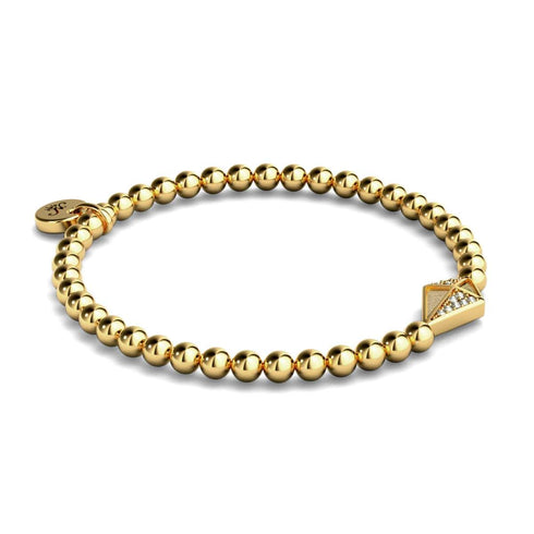 Cerf-volant | Or 18 carats | Bracelet à breloques en cristal